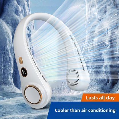 Portable USB Rechargeable Hanging Neck Fan